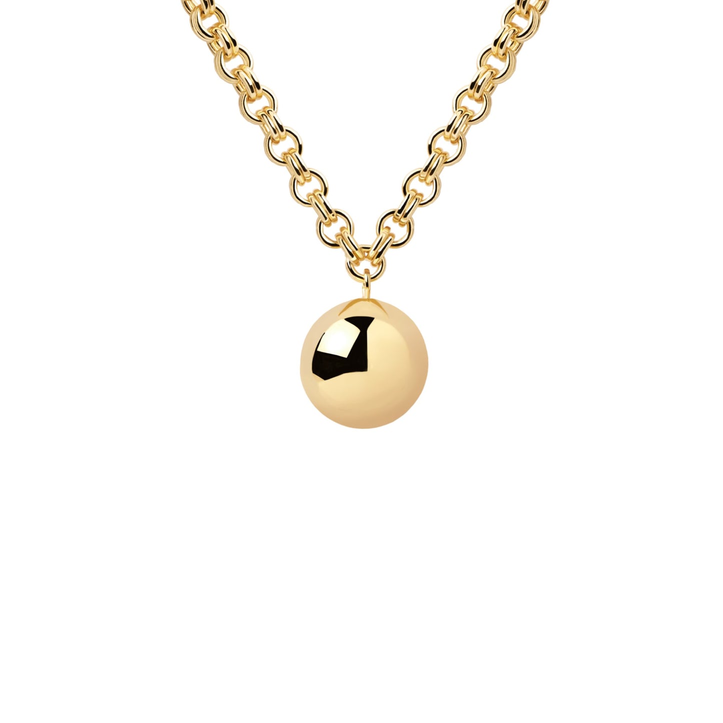 PDPAOLA Yellow Gold Plated Super Future Chain Necklace