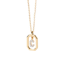 Load image into Gallery viewer, PDPAOLA Yellow Gold Plate CZ Mini &#39;C&#39; Initial Necklace