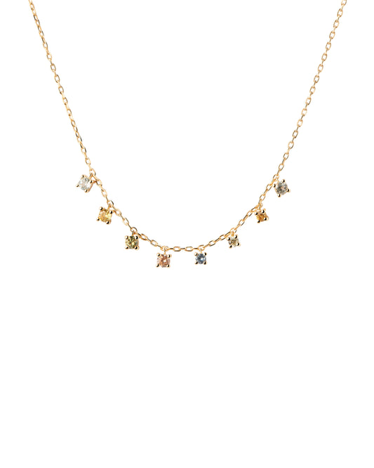 PDPAOLA Yellow Gold Coloured CZ Drop Necklace