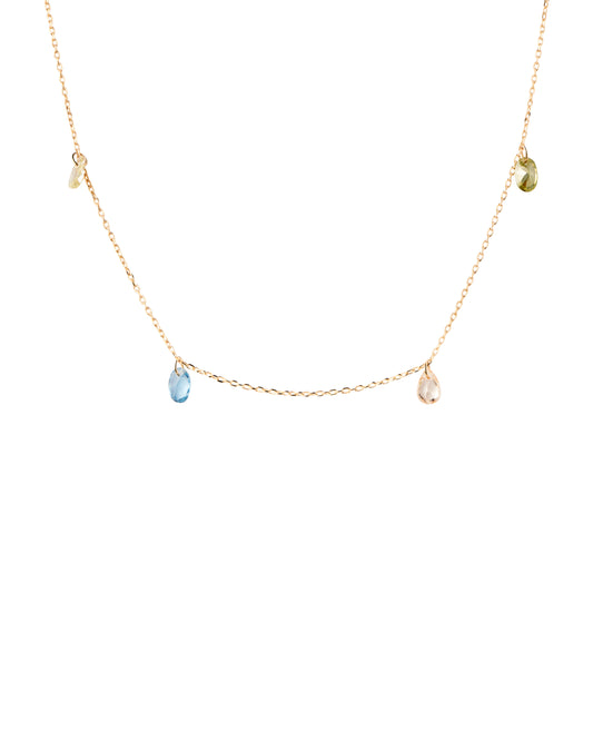 PDPAOLA Yellow Gold Coloured CZ Pear Drop Necklace