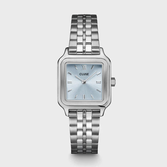 Cluse 28mm Gracieuse Light Blue Silver Toned Bracelet Watch