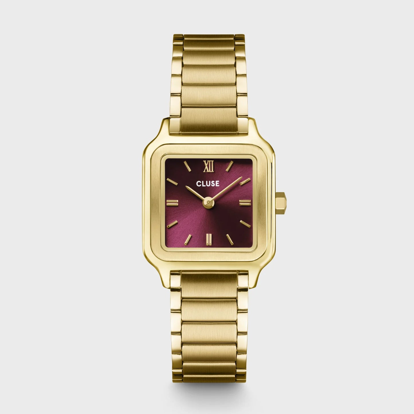 Cluse 24mm Gracieuse Petite Gold and Burgundy Toned Bracelet Watch