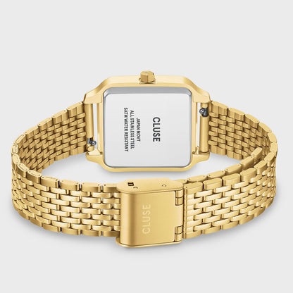 Cluse 28mm Gracieuse Yellow Gold Lace Texture Watch