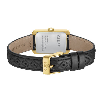 Cluse 21mm Belisenna Yellow Gold Colour Leather Detailed Strap Watch