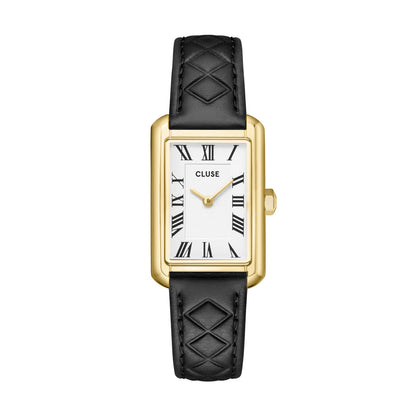 Cluse 21mm Belisenna Yellow Gold Colour Leather Detailed Strap Watch