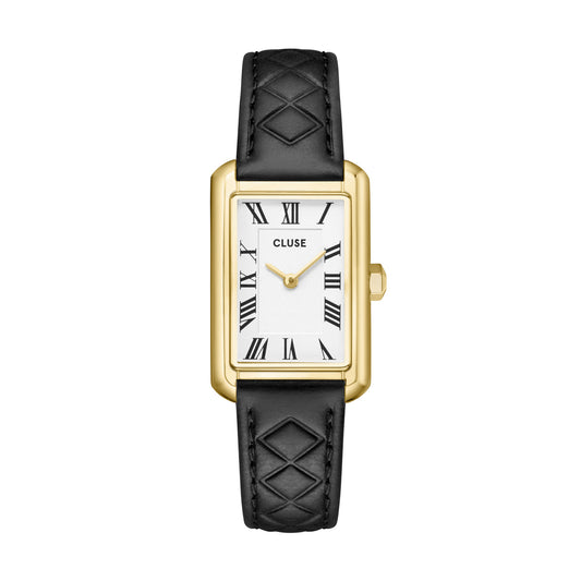 Cluse 21mm Belisenna Yellow Gold Colour Leather Detailed Strap Watch
