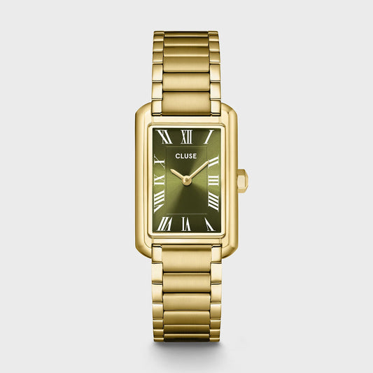 Cluse 21mm Belisenna Olive Dial & Yellow Gold Colour Steel Bracelet Watch