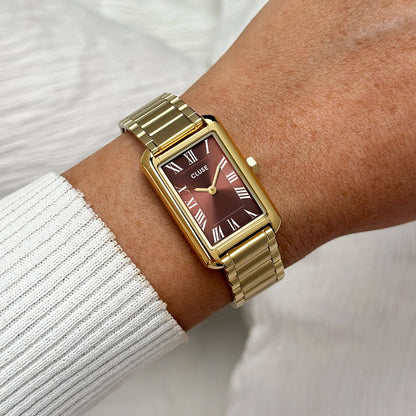 Cluse 21mm Belisenna Mocha Dial & Yellow Gold Colour Steel Bracelet Watch