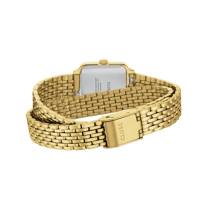 Cluse 21mm Gracieuse Mini Green Dial Double Loop Gold Toned Steel Link Watch