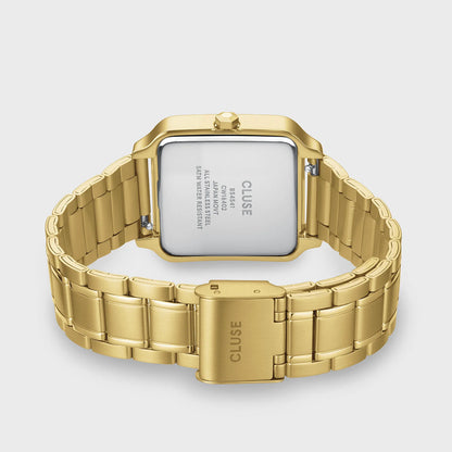 Cluse 30mm Gracieuse Multifunction Dark Cherry Dial Yellow Gold Tone Watch