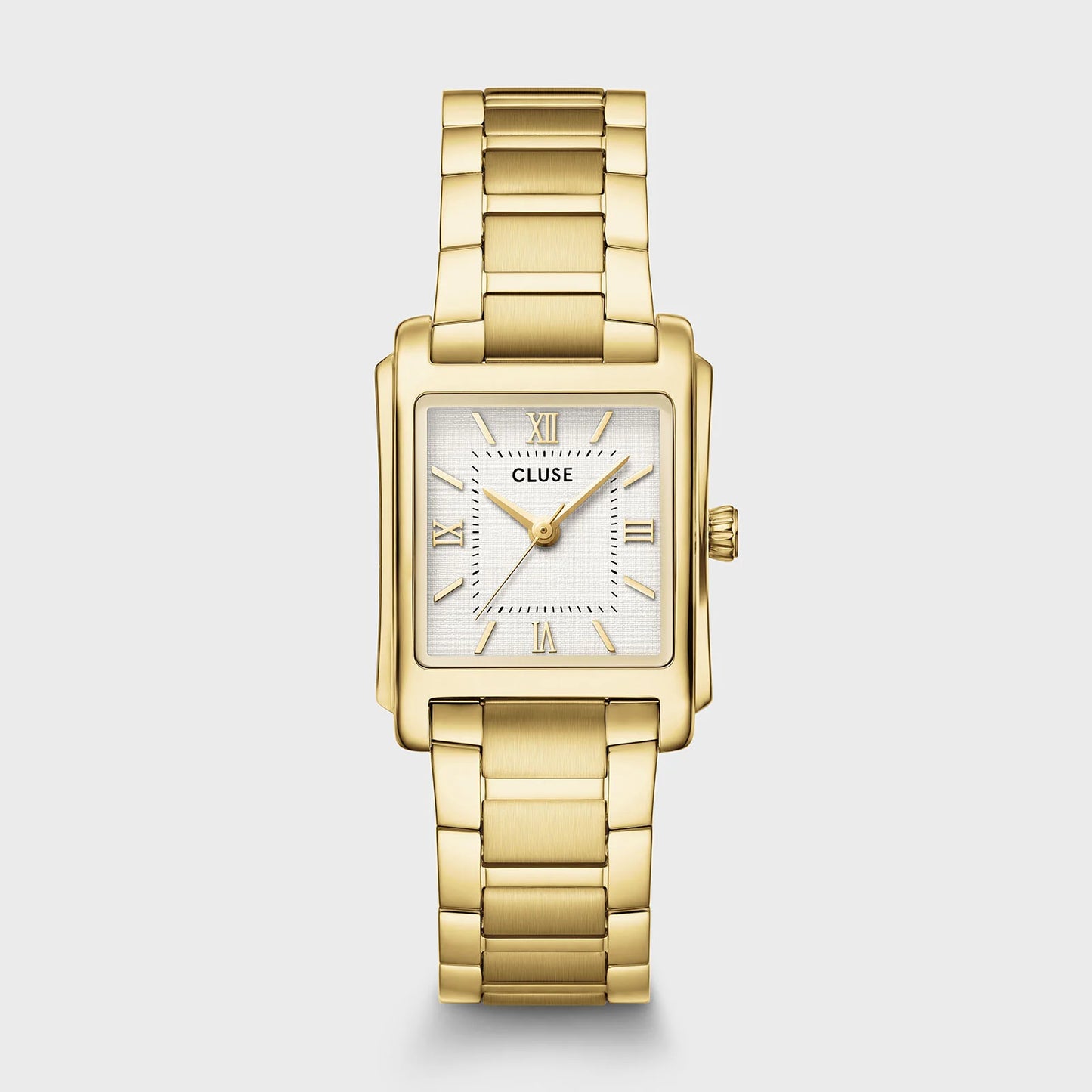 Cluse 22mm Anglée White Dial Yellow Gold Tone Watch