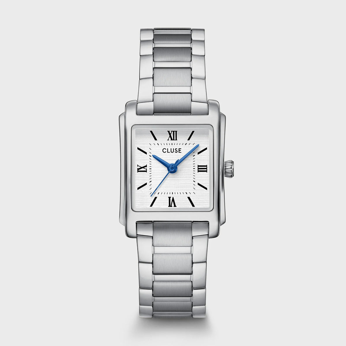 Cluse 22mm Anglée White Dial Silver Tone Bracelet Watch