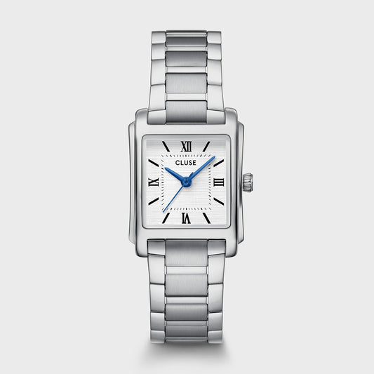 Cluse 22mm Anglée White Dial Silver Tone Bracelet Watch