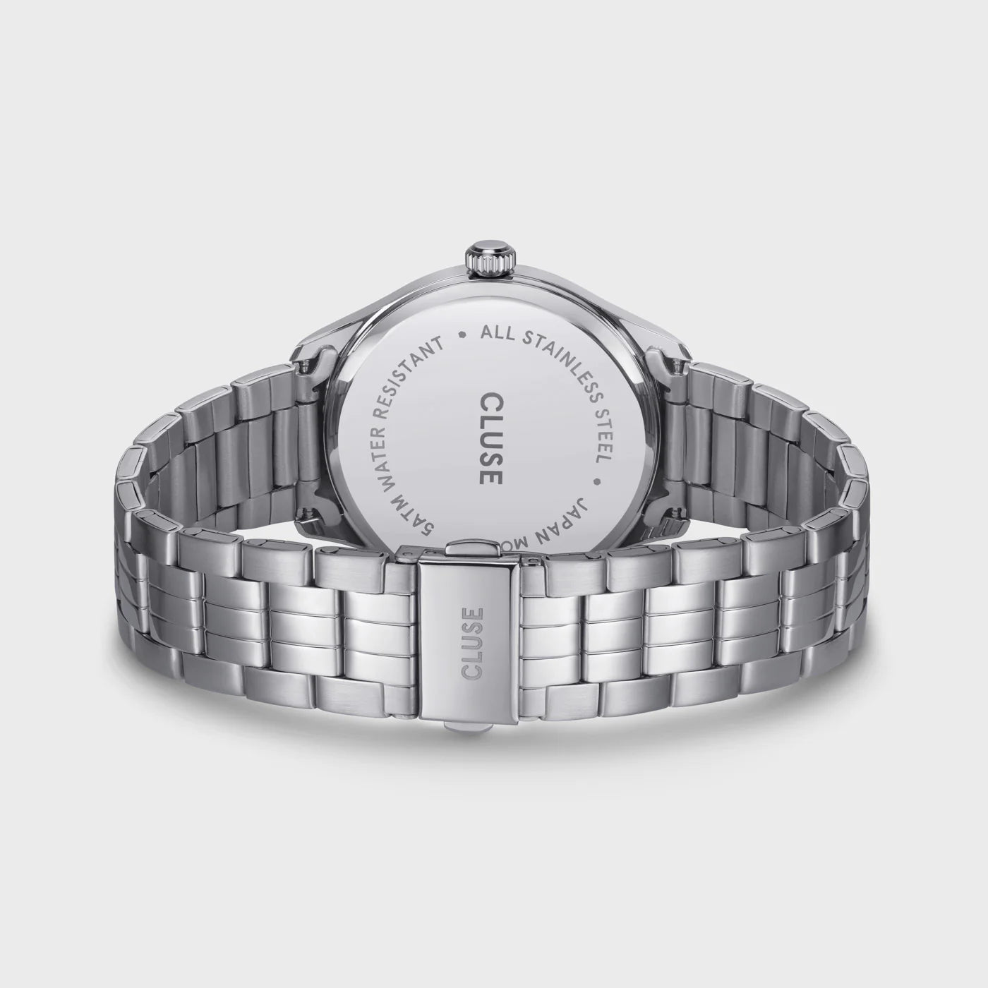 Cluse 41mm Anthéor Beveled Matte Grey Stainless Steel Link Watch