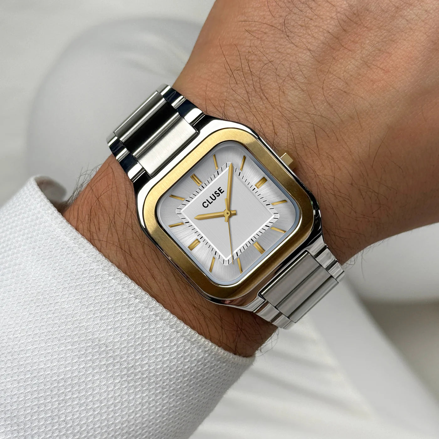 Cluse 35mm Quadrus Two-Tone Stainless Steel Watch