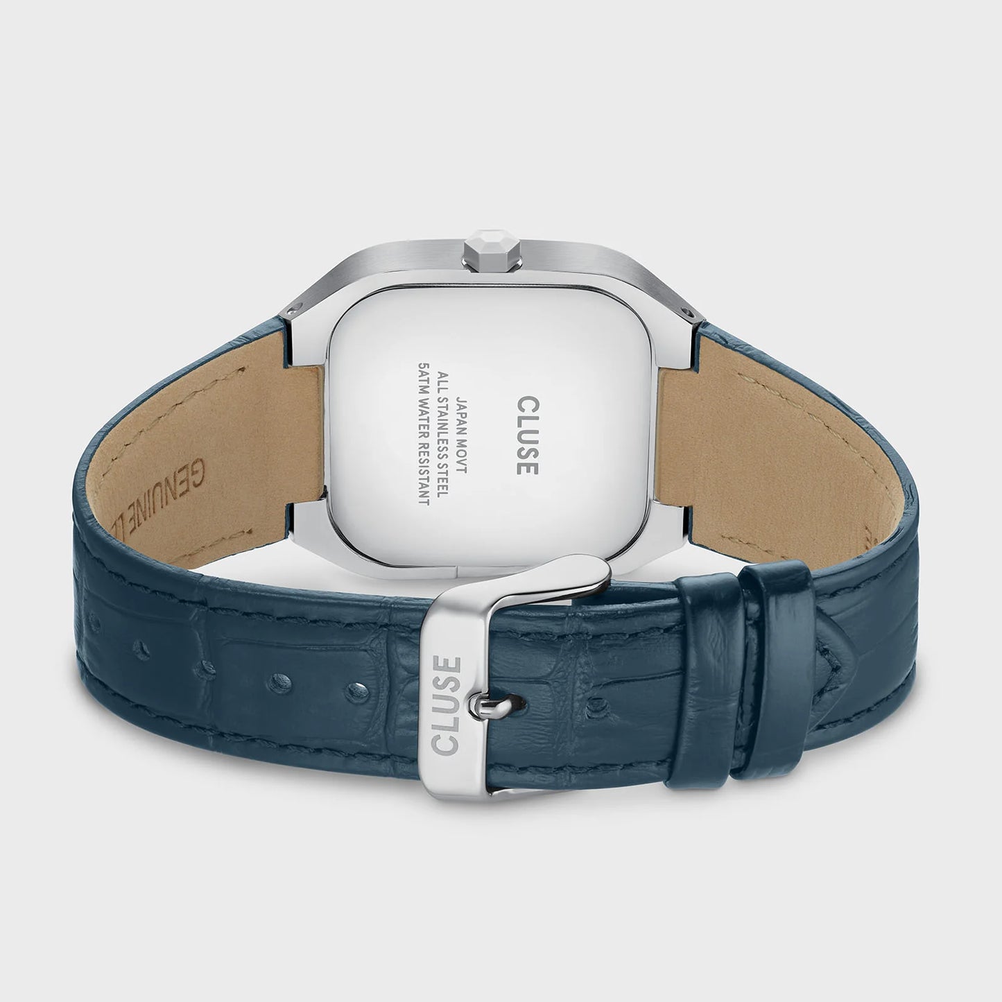 Cluse 35mm Quadrus Multifunction Blue Dial & Leather Strap Watch