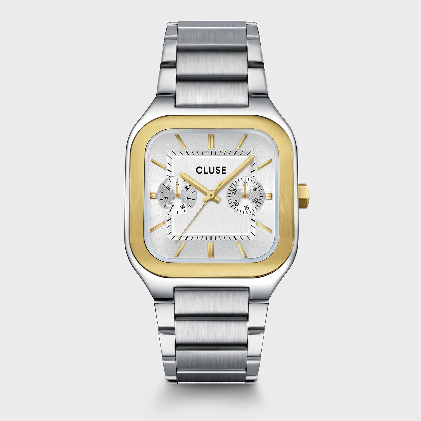 Cluse 35mm Quadrus Multifunction Two-Tone Stainless Steel Watch