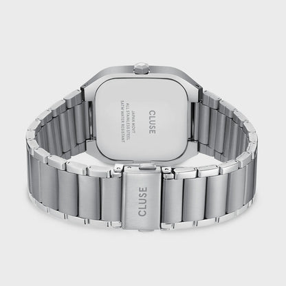 Cluse 35mm Quadrus Multifunction Blue Dial & Stainless Steel Link Watch