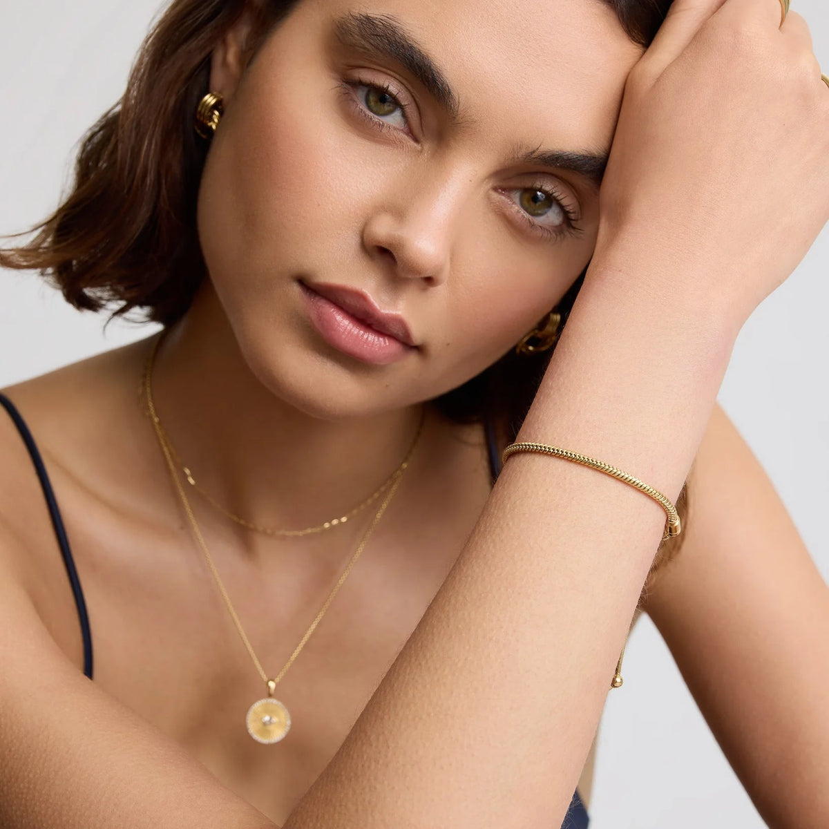 D.LOUISE Yellow Gold Plate Classic Friendship Bracelet