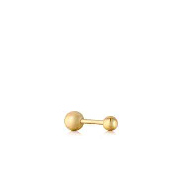 Ania Haie Yellow Gold Plate Mini Sphere Single Stud Earring