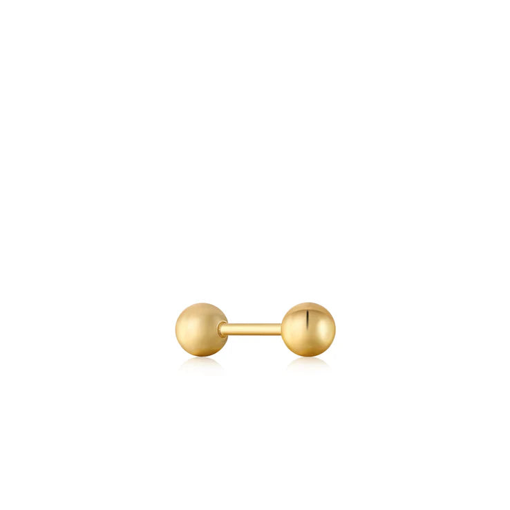 Ania Haie Yellow Gold Plate Single Barbell Earring