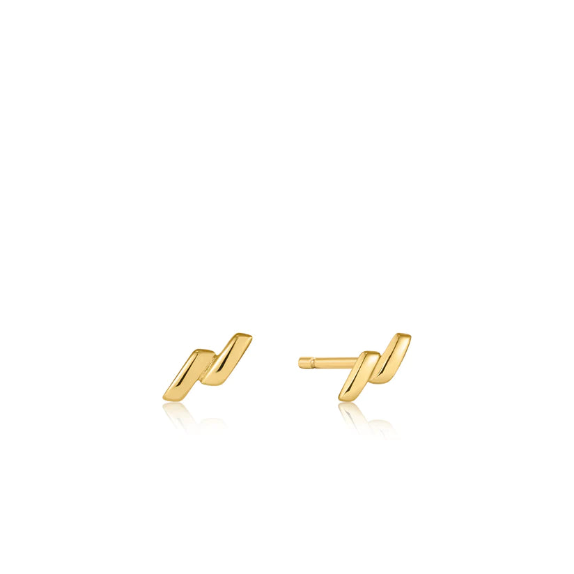 Ania Haie Gold Plate Smooth Twist Stud Earring's