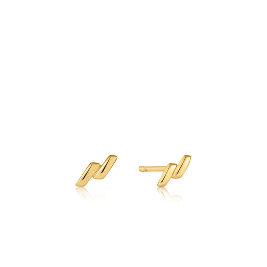 Ania Haie Gold Plate Smooth Twist Stud Earring's