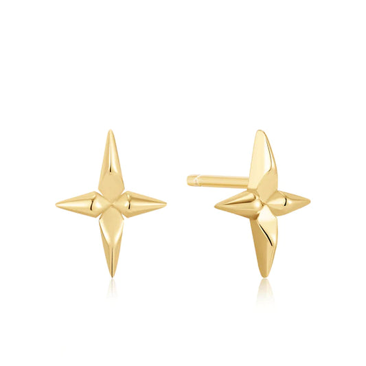 Ania Haie Gold Plate Cross Stud Earring's