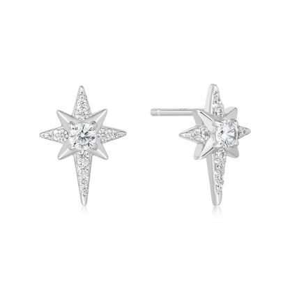 Ania Haie Sterling Silver Pointed Star CZ Stud Earring