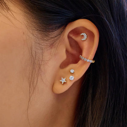 Ania Haie Yellow Gold Plate Star Single Barbell Earring