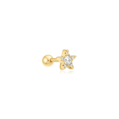 Ania Haie Yellow Gold Plate Star Single Barbell Earring