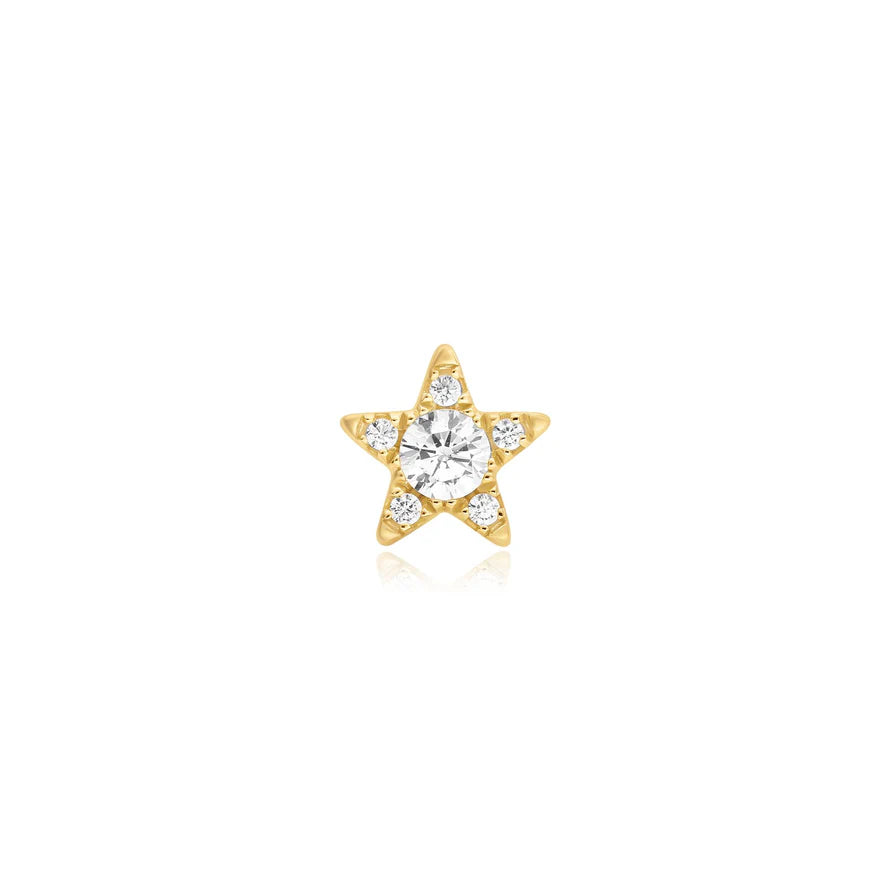 Ania Haie Yellow Gold Plate Star Single Barbell Earring