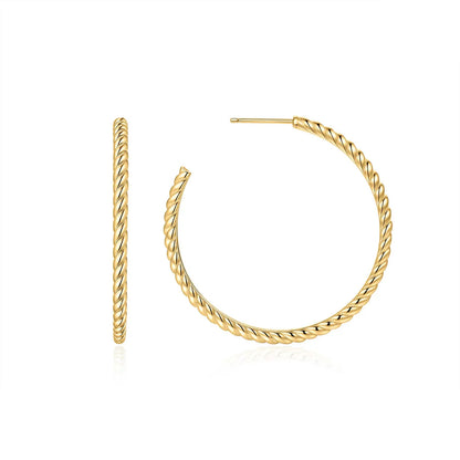 Ania Haie Gold Plate Twisted Hoop Earrings