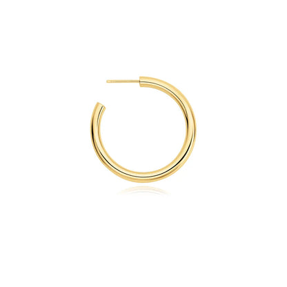 Ania Haie Gold Plated Classic Tube Oversized Hoop Earrings