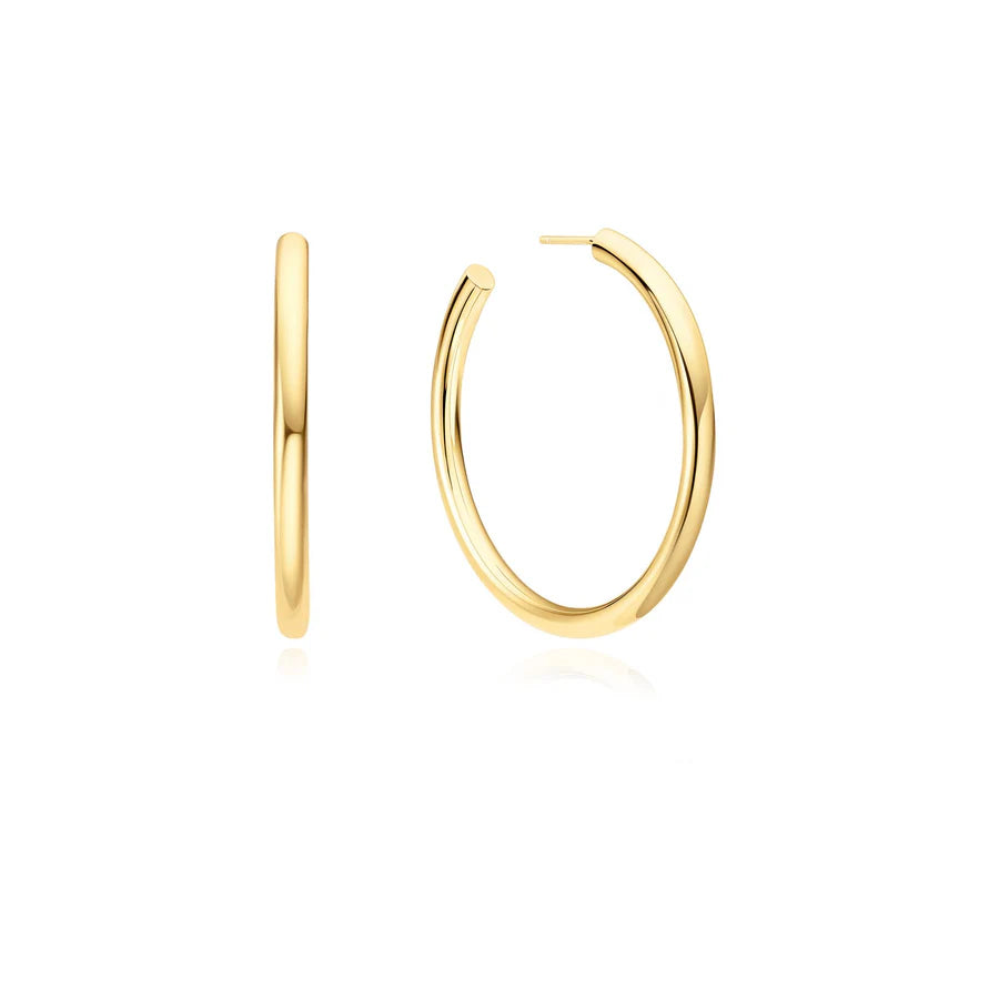 Ania Haie Gold Plated Classic Tube Oversized Hoop Earrings