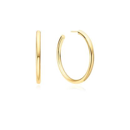 Ania Haie Gold Plated Classic Tube Oversized Hoop Earrings