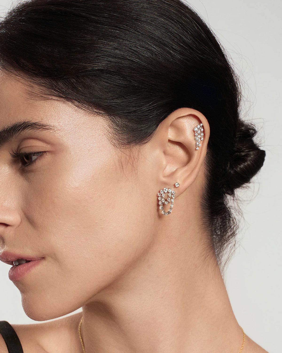 Ania Haie Sterling Silver CZ Mini Five-Prong Sparkle Stud Earrings