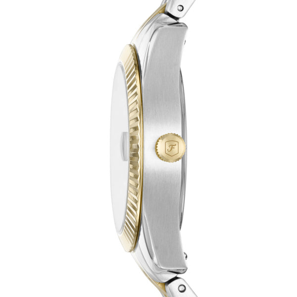 Fossil Ladies 33mm Scarlette Mini Three-Hand Date Two-Tone Stainless Steel Watch