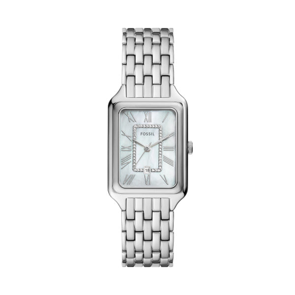 Fossil Ladies 26mm Raquel Three-Hand Date Stainless Steel Watch