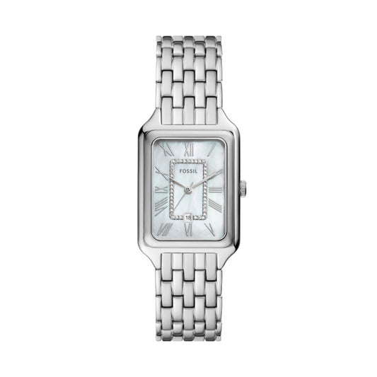 Fossil Ladies 26mm Raquel Three-Hand Date Stainless Steel Watch