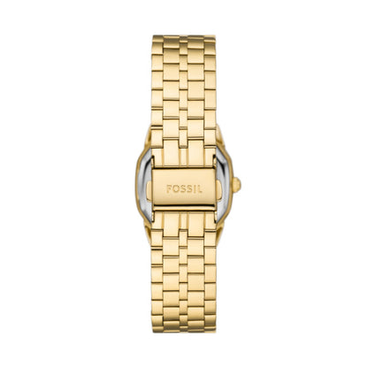 Fossil Ladies 27mm Harlow Three-Hand Gold Tone Stainless Steel Watch