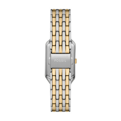 Fossil Ladies 23mm Raquel Three-Hand Date Two Tone Stainless Steel Watch