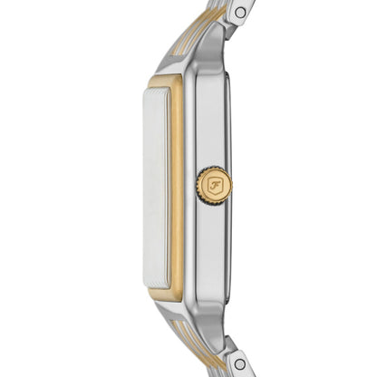 Fossil Ladies 23mm Raquel Three-Hand Date Two Tone Stainless Steel Watch