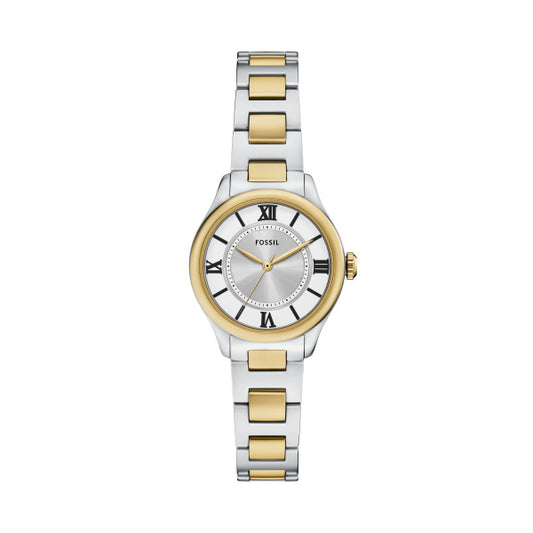 Fossil Ladies 28mm Gilmore Three-Hand Two Tone Stainless Steel Watch