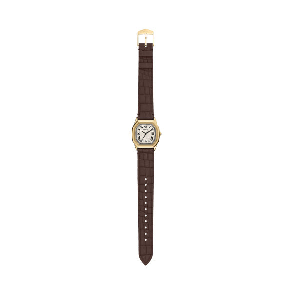 Fossil Ladies 27mm Harlow Three-Hand Brown Croco Leather Strap Watch