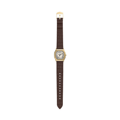 Fossil Ladies 27mm Harlow Three-Hand Brown Croco Leather Strap Watch
