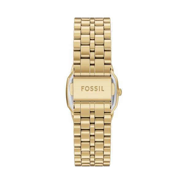 Fossil Ladies 27mm Harlow Three-Hand Gold Tone Black Dial Stainless Steel Watch