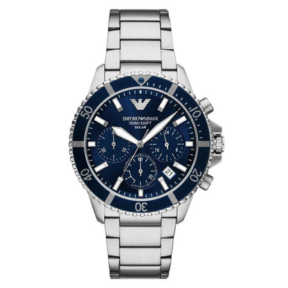 Emporio Armani 43mm Diver Chronographic Blue Steel Watch