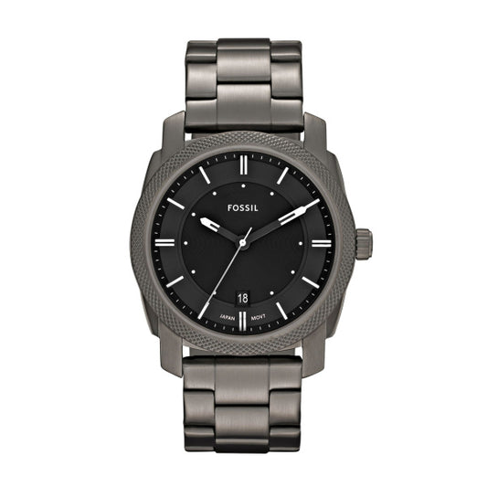 Fossil 42mm Machine Smoke Stainless Steel Watch