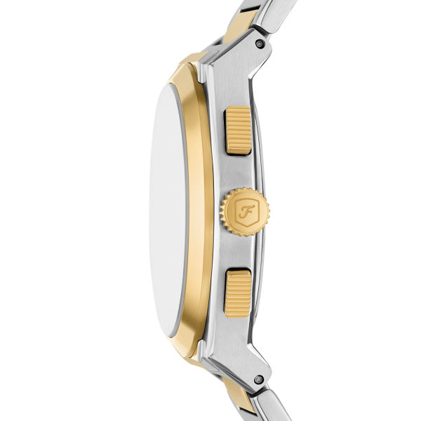 Fossil 44mm Everett Chronograph Green Dial Two-Tone Stainless Steel Watch